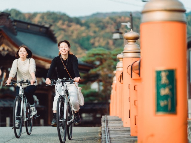 飛騨古川でレンタサイクル